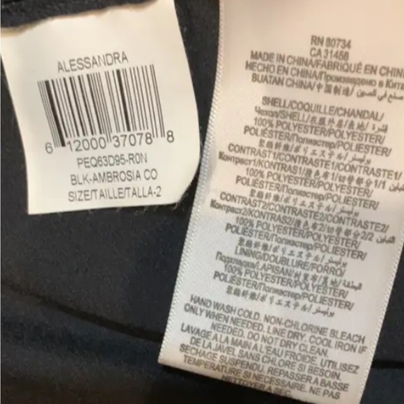 BCBGMaxAzria Sleeveless Alessandra Asymmetrical Handkerchief Peplum Mini Dress - Picture 10 of 10